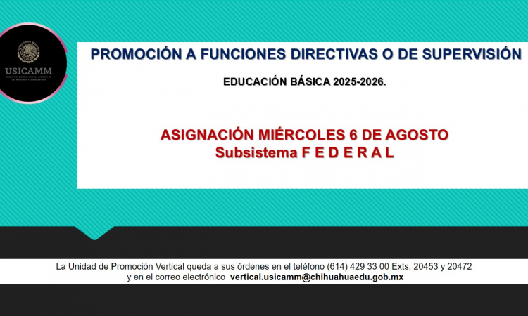 PRIMERA RONDA FEDERAL 2025-2026 EDUCACIÓN BÁSICA